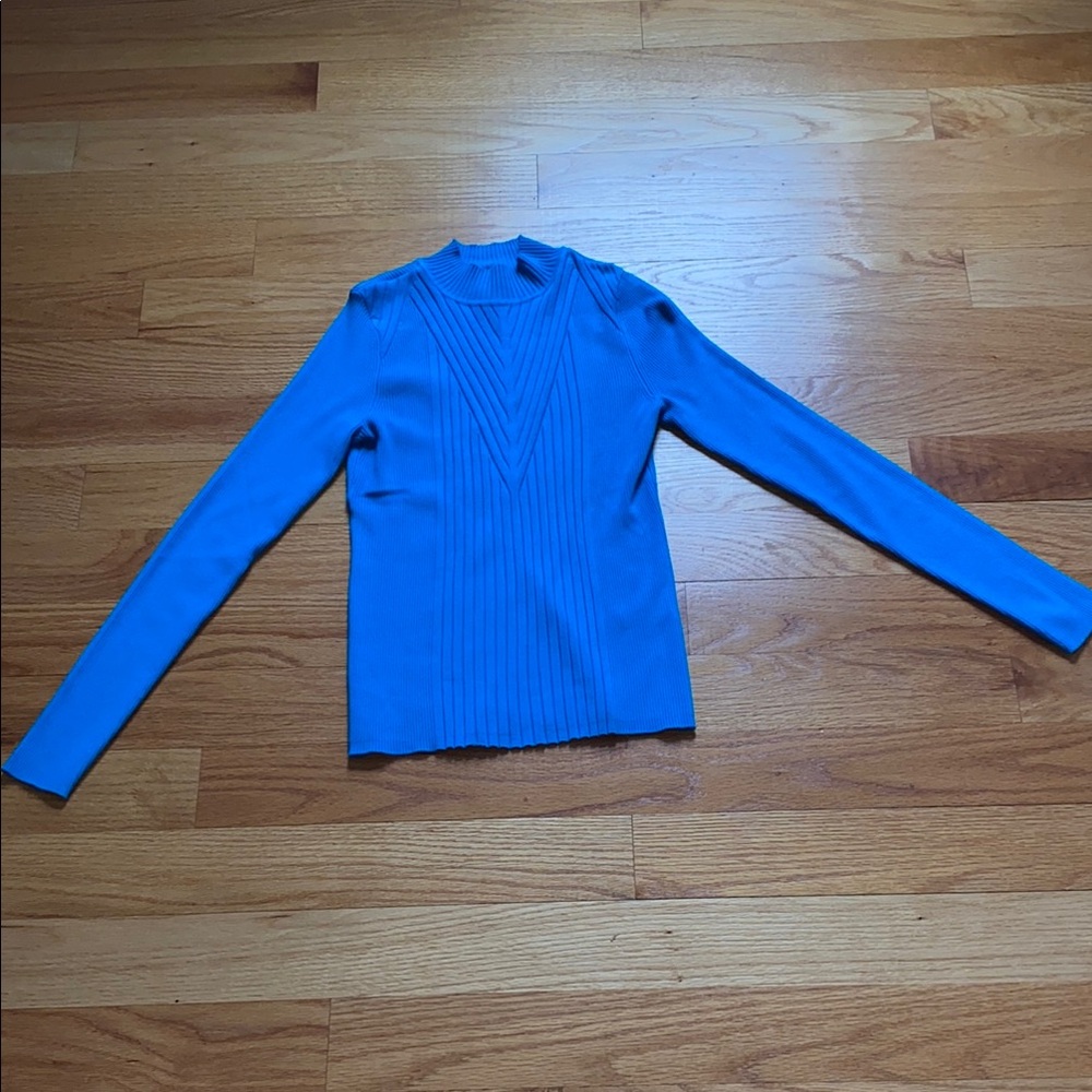 NWT - INC Vibrant Bright  Blue Long Sleeve Sweater